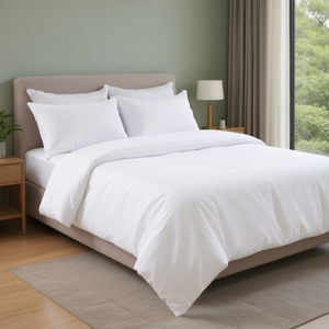 Medium Satin Stripe 2CM Waterproof 300 TC <b>Bed</b> Sheet <b>Set</b> <b>Full</b> Double Size Includes Quilt Cover and 4 Pcs for Hotel Home Use - Product Image 3