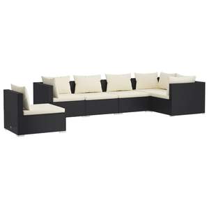 Conjunto de Muebles de Jardín de Ratán PE Negro con Acero con Recubrimiento en Polvo, Colección de Muebles Duraderos para Exteriores - Product Image 2