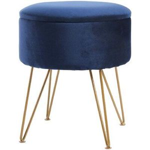 Pouf de style classique moderne en métal avec rembourrage en tissu éponge, idéal pour le salon et la chambre à coucher – Meilleure vente - Product Image 6