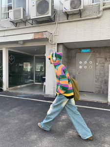 Cárdigan de Mohair a Rayas para Hombre, Otoño e Invierno, con Cremallera y Capucha, Logotipo Personalizado - Product Image 4