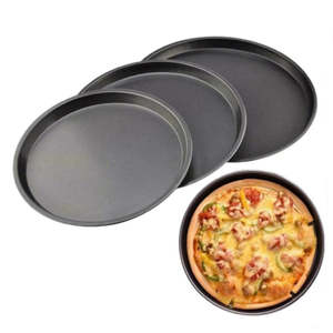 Pizza Pan <b>Round</b> Non Stick 3 Pcs Set 23 26 29 cm <b>Baking</b> <b>Tray</b> Pizza <b>Baking</b> Mold Oven Safe Kitchen Bakeware Durable - Product Image 3