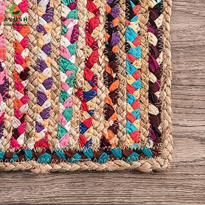 Tapis absorbants et antidérapants en fibres de jute avec coton intégré, tapis sur mesure pour salon et chambre. - Product Image 3