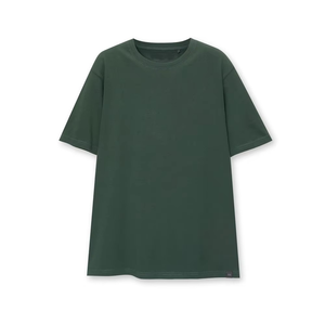 Camiseta Oversize de Algodón Grueso para Hombre, Hombros Caídos, Ajuste Holgado, Camiseta Premium Lisa, Logotipo Personalizado, Tallas Grandes, Estilo Urbano - Product Image 3