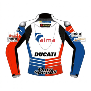 Veste de course MotoCP Jack Miller Rucati Custom Motorsport, style vintage, en cuir de vachette et de kangourou / Chaqueta - Product Image 2