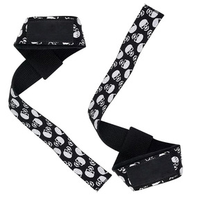 Sangles de levage en coton à motif squelette pour une meilleure adhérence, sangles de poignet rembourrées pour les passionnés de fitness et les culturistes - Product Image 4