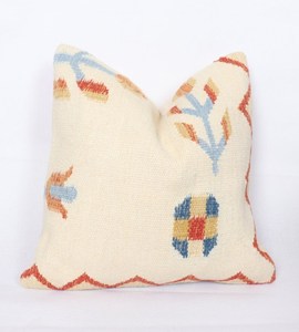 Housse de coussin en laine de luxe, tissée à la main, artisanale, à rayures géométriques, écologique, décoration d'intérieur - Product Image 2