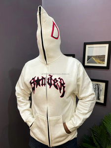 Sudadera de ropa de alta calidad para hombre con cremallera completa personalizada OEM Sudadera con capucha con estampado de araña de Hip Hop callejero Sudadera con capucha informal de gran tamaño - Product Image 6