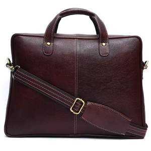 Maletín para Portátil de Cuero Genuino Marrón, Portátil, Impermeable, Duradero y Moderno para Uso Profesional - Product Image 6