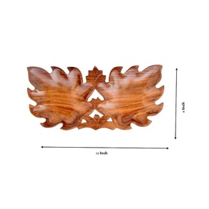 Plateau à fruits secs et biscuits en bois de Sheesham, design feuille d'érable, plateau de service en bois pour la maison, la cuisine, la table à manger - Product Image 4