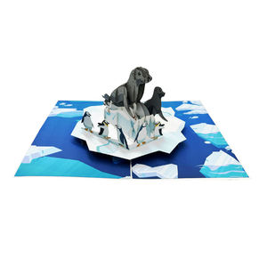 Top Trending Seal Sea 3D Vendedor caliente Tarjeta emergente Artesanía hecha a mano Papel de Arte de Vietnam Diseño personalizado Regalos y manualidades Corte láser - Product Image 2