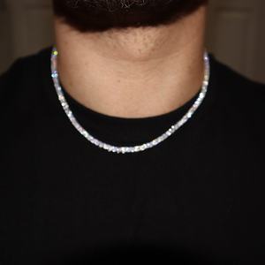 Collar de cadena de tenis de moissanita de corte redondo de 4 mm, de moda, de plata de ley 925 con baño de rodio, estilo hip hop, regalo sorpresa para fiestas - Product Image 3