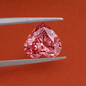 Diamant de laboratoire rose taille cœur, 2,0 carats, couleur fantaisie VS1-VS2, taille brillant, pour bijoux personnalisés, prix d'usine - Product Image 4