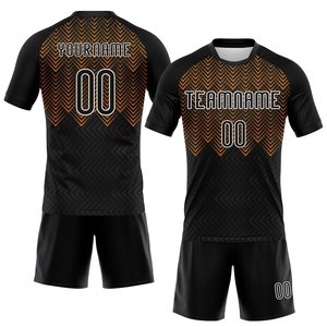 เสื้อฟุตบอลสีดำชมพูแบบซับลิเมชั่นลายเชฟรอน เสื้อฟุตบอลแห้งเร็ว ชุดกีฬา - Product Image 1