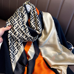 Elegant Solid Satin 100% Silk Multi-Functional <b>Square</b> <b>Scarf</b> for Women Muslim Casual Daily Wear All Seasons Fashion Accessory - Product Image 5
