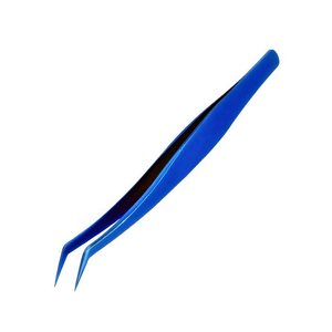 Pince à épiler en plastique bleu, pointe fine et lisse, outil de beauté pour extensions de cils, mise en forme des sourcils et soin des sourcils, outil pour les poils du visage - Product Image 5