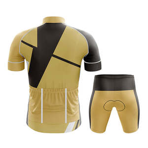 Conjunto de Jersey de Ciclismo Deportivo Personalizado para Hombre, Ropa Amarilla para Bicicleta de Montaña, Uniforme, Maillot, Pantalones Cortos con Tirantes, Camiseta, Ropa Deportiva, Uniforme de Ciclista - Product Image 2