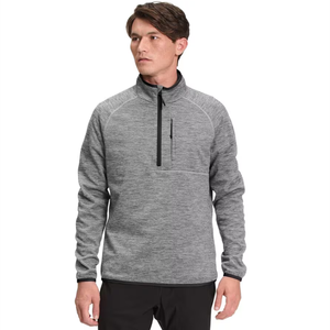 Wholesales <b>Men's</b> Casual Winter Custom Sweatshirts <b>Half</b> <b>Zip</b> Solid Polar Fleece <b>Jacket</b> - Product Image 3