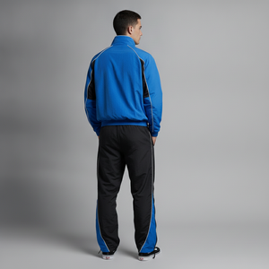 Ensemble de survêtement bleu pour homme AFSAR SPORTS, veste zippée intégrale, pantalon de jogging, coupe-vent réfléchissant 3M, ensemble de survêtement 2 en 1 - Product Image 3