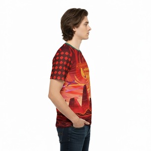 Camisetas Estampadas para Hombre, Camisetas 3D Grises y Verdes, Envío Directo, Camiseta Deportiva de Manga Corta de Nailon, Camiseta Deportiva de Nailon y Elastano - Product Image 5