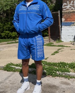 2026 Wind Breaker Suits Screen Printed Full Zip <b>Tracksuits</b> Nylon Custom Mens Reflective Windbreaker Short Set - Product Image 6