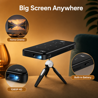 Mini projecteur de poche P09II, vente en gros, directement de l'usine, portable, Android 14, WiFi, BT 5.4, batterie intégrée 4000mAh, OEM ODM