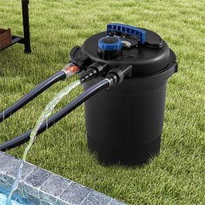 Filtro a Pressione per Laghetto da Esterno con Portata Massima di 4000 GPH, 4 Spugne Filtranti Rimovibili e Indicatore di Pulizia - Product Image 2