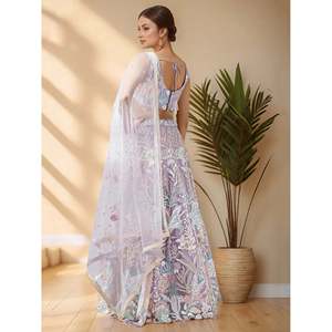 Glamorous Lavender <b>Sequins</b> Net Bridesmaid Lehenga Choli with Dupatta - Product Image 4