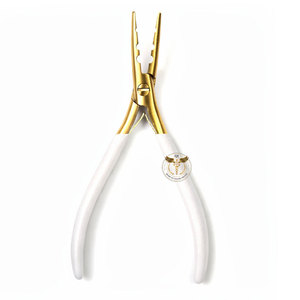 Gold Professional 3 Hole Multi Hole Hair Extension Micro Ring Pliers Stainless Steel Bead Crimping& Removal Tool Non-Slip Handle - Product Image 5