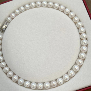 <span class=keywords><strong>Vera</strong></span> naturale Edison perle d'acqua dolce forma rotonda 11.5-12mm <span class=keywords><strong>collana</strong></span> <span class=keywords><strong>con</strong></span> fibbia in argento 925 per gioielli - Product Image 1