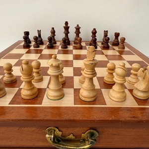 ILAHI's Eco-Friendly Rustic Polished Rectangle <b>Chess</b> <b>Board</b> Game 100% Handmade Pure Wood Animal/Love Style Customized Size <b>Chess</b> - Product Image 3