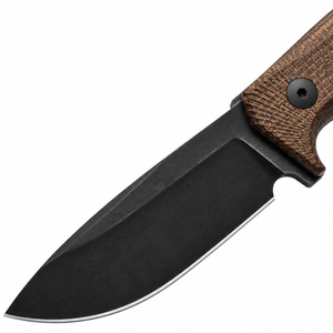 Cuchillos de Caza con Hoja Negra y Mango Texturizado Marrón, Diseño Fijo y Funda Protectora Negra para Camping y Actividades al Aire Libre - Product Image 3