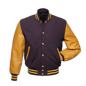 Veste universitaire en laine de qualité supérieure avec col montant, design patchwork, imperméable et antibactérienne, vente en gros, personnalisable, unisexe - Product Image 1