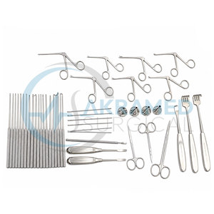 ชุดเครื่องมือผ่าตัดกระดูกหูแบบ Tympanoplasty ได้รับการรับรองมาตรฐาน CE จำนวน 58 ชิ้น ชุดผ่าตัดหูขนาดเล็กสำหรับหู คอ จมูก ทำจากสแตนเลสสตีล ใช้ซ้ำได้ - Product Image 1