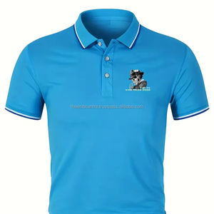 เสื้อกอล์ฟคอปกแขนสั้นสำหรับผู้ชาย, เสื้อโปโลทรงปกติยืดเล็กน้อยสำหรับฤดูร้อน - Product Image 1