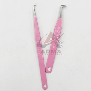 แหนบต่อขนตาขายดี แหนบงอน 90 องศา แหนบแยกขนตา 45 องศา สำหรับต่อขนตา พร้อมโลโก้สั่งทำ - Product Image 2