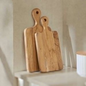 Tabla de Cortar Redonda de Madera de Acacia Natural, Textura de Mármol Única, Nuevo Diseño, Plato de Madera para Servir en la Cocina, para Queso - Product Image 2