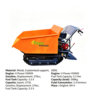 รถดัมพ์ตีนตะขาบขนาดเล็ก Tayo MD500 ถาดโลหะ รับน้ำหนักได้ 500 กก. รถตักหนักสำหรับงานหนัก - Product Image 1