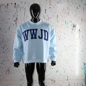 Sudadera con Cuello Alto WW JD SLY BLUE, 100% Azul Marino, Apliques Bordados, Cuello Ancho, Hilos Finos - Product Image 2