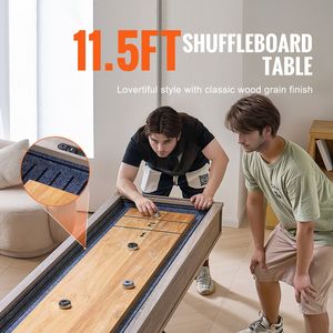 2-in-1 11.5 ft Indoor Shuffleboard and <b>Bowling</b> Combo Table Steel and Wood Workout and Training Fitness Set - Product Image 2