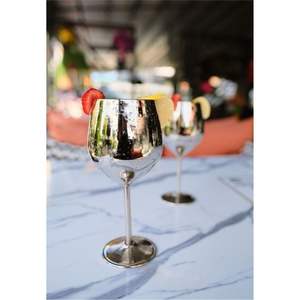 Handmade Copper Plated Cocktail Glass Metal Coupe Glass Wine Goblet Barware Party Champagne Glass for Home Hotel Bar <b>Drinkware</b> - Product Image 4