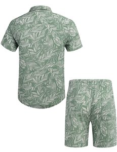Stylish Breathable <b>Mens</b> <b>Beach</b> Short <b>Shirt</b> Set Custom Design Printed Knitted Summer Holiday Casual Two Piece <b>Shirt</b> Shorts - Product Image 6