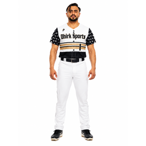 100% Polyester Custom Baseball Jersey Single Button Team Uniform for Adult Amateur Clubs OEM Custom Label Sublimation Print - Product Image 1