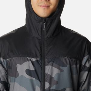 <b>Men</b> Hooded Windbreaker <b>Jacket</b> Camouflage Print Lightweight Zipper Closure Casual Spring Outdoor Wear - Product Image 4
