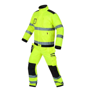 Overoles de Trabajo Unisex de Alta Visibilidad, de Algodón y Poliéster, Reflectantes, Resistentes al Viento, con Certificación CE, Protección Contra Pinchazos - Product Image 1
