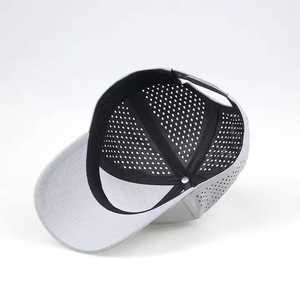 Casquette de baseball unisexe en denim blanc personnalisée, logo brodé 3D, maille perforée, ajustement réglable, pour toutes les saisons, vêtement décontracté, 100% coton - Product Image 4