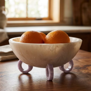 Modern Full Resin Bowl with Stylish Base Eco-Friendly Design <b>Party</b> Polished Epoxy Resin <b>Sweet</b> Fruits - Product Image 1