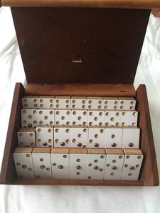 Multi Purpose Wooden <b>Dice</b> And Dominoes Tabletop Family Board Game <b>Set</b> For Travel And Leisure - Product Image 5