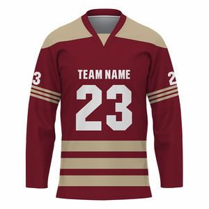 Último Diseño Personalizado de Jersey de Hockey sobre Hielo Sublimado, Nueva Moda 100% Poliéster Transpirable de Secado Rápido - Product Image 1