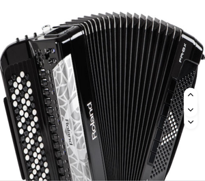 Acordeón Digital Negro FR-8X con Teclado de Botones, Instrumento para la Enseñanza y Ejecución Musical - Product Image 1