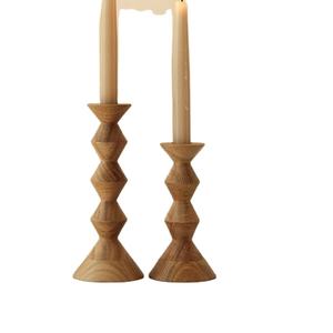 ชุดเทียนขนาดใหญ่2ชิ้นวัสดุไม้มะม่วง - Product Image 1